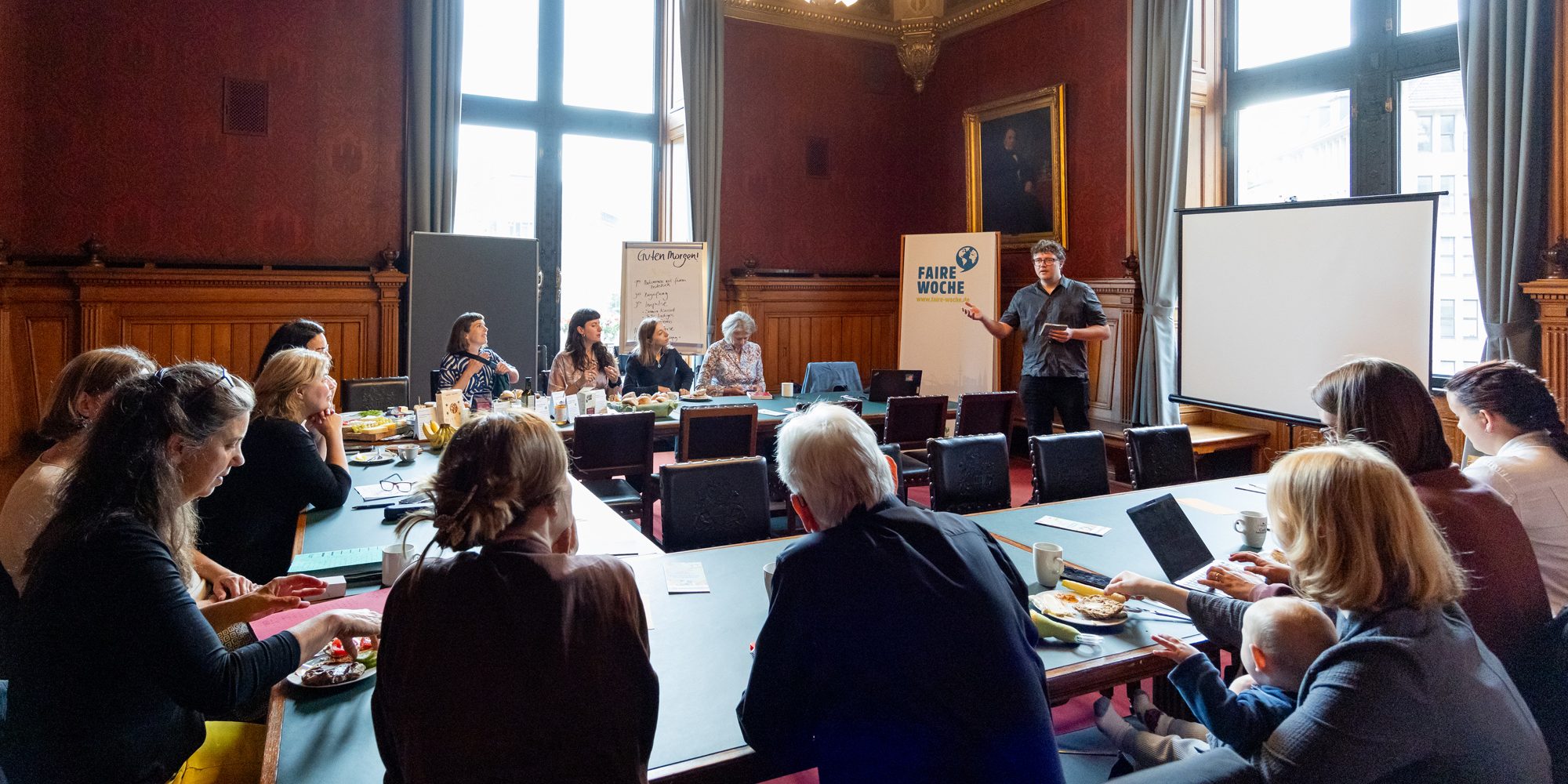 Auftakt der Fairen Woche 2025 in der Hamburger Bürgerschaft Faires Frühstück „Vielfalt schmecken“ im Rathaus